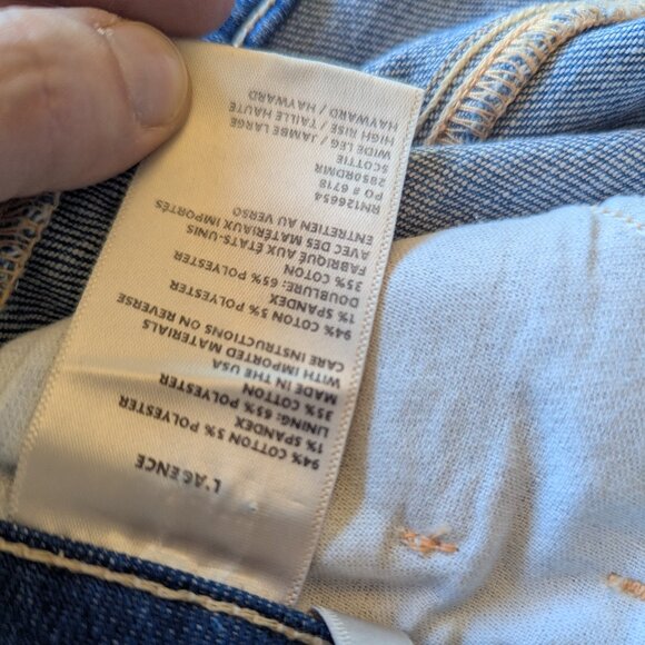 L'AGENCE Scottie Wide-Leg Jeans - Hayward - Size 26 - Hemmed to 26" - Picture 7 of 9